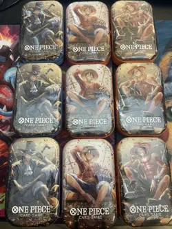 3 SETS OF 3 - 9 Total One Piece TCG Vol. 2 Tins TS-02 OP-13 BRAND NEW/SEALED - Image 1