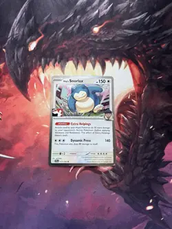 Hop's Snorlax Play! Stamped COSMO Holo Pokemon Prize Pack Series 8 Promo Card ✨ - Image 3