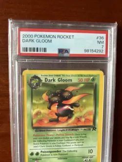 Pokemon TCG PSA 7 NM 2000 Team Rocket Dark Gloom 36/82 Vintage WOTC Card Slab - Image 2