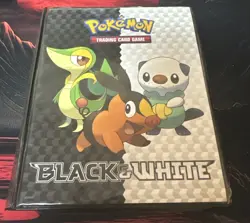 Pokemon Black And White Binder With Rare Pokemon Cards - Image 1