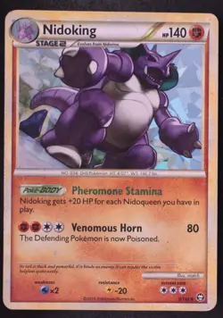 Nidoking 6/102 - Pokemon Triumphant Rare Holo Card Cracked Ice - Image 1