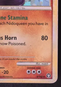 Nidoking 6/102 - Pokemon Triumphant Rare Holo Card Cracked Ice - Image 3
