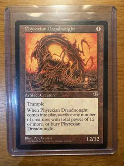 Phyrexian Dreadnought MTG Mirage Rare Vintage NM artifact - Image 1
