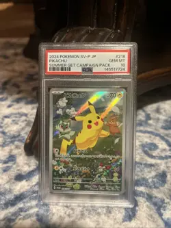 PSA 10 Pikachu Summer Card Get Campaign Pack 218/SV-P Pokemon Japanese Promo - Image 3