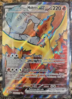 Pokemon 2025 Destined Rivals Team Rocket's Moltres Ex 208 NM or Better - Image 1