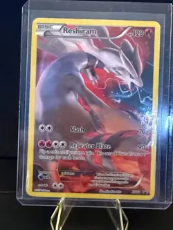 2015 Pokemon Reshiram Full Art Promo XY74 Black Star Promo Holo LP+ (See pics!) - Image 1
