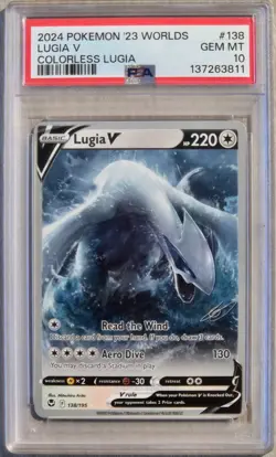 Lugia V #138 2023 Pokemon World Championships Deck PSA 10 Gem Mint - Image 1