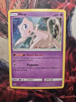 Pokemon TCG Mew SM215 Sun & Moon Black Star Promo Cosmos Holo NM/LP - Image 1