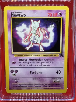 CGC MINT 9 Mewtwo 1999 Black Star Promos 3 Pokemon TCG Mewtwo Strikes Back - Image 2