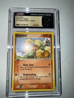 Pokemon TCG 2006 Growlithe Ex Legend Maker 55 CGC 10 Pristine - Image 2