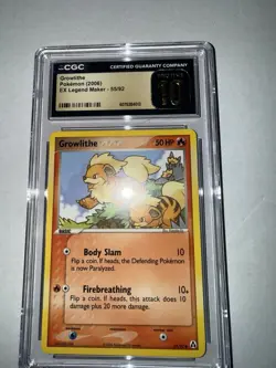 Pokemon TCG 2006 Growlithe Ex Legend Maker 55 CGC 10 Pristine - Image 4
