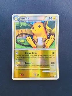 Carte Pokemon Raichu 10/123 REVERSE HOLO HGSS Heartgold SoulSilver De Base - Image 1