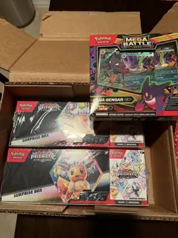 Pokemon Prismatic Evolutions Surprise Box and Booster Bundle & Battle Deck - Image 1