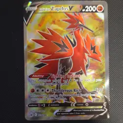 Pokemon Galarian Zapdos V Ultra Rare 173/198 Chilling Reign Holo EN Basic 2021 … - Image 1
