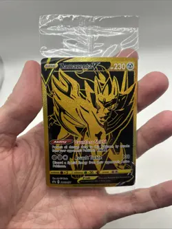 SEALED SWSH077 Zamazenta V Black & Gold Full Art Pokemon TCG Promo Card - Image 3