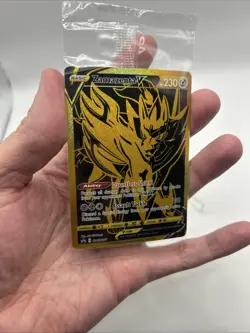 SEALED SWSH077 Zamazenta V Black & Gold Full Art Pokemon TCG Promo Card - Image 4
