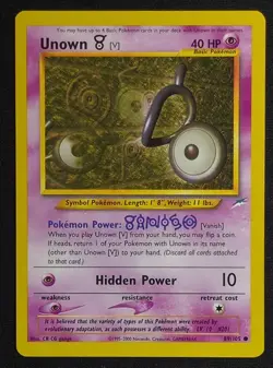 Unown V 89/105 Neo Destiny Pokemon Card - Image 1