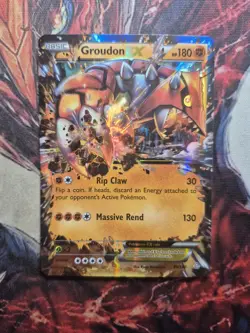 Groudon EX 85/160 Primal Clash Ultra Rare Holo Pokemon Card LP - Image 1