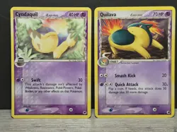 Cyndaquil 45/101 & Quilava 36/101 EX Dragon Frontiers Pokemon Card - Image 1