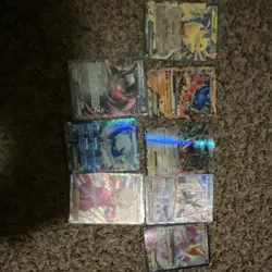 Pokemon TCG 9 Card Lot Full Art Holo Pikachu V Darkrai Lugia Marnie Starmie V - Image 1