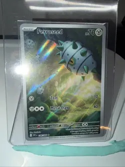 Ferroseed 148/086 SV11W: White Flare Full Art Ultra Rare Holo Pokemon Card NM - Image 1