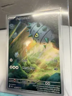 Ferroseed 148/086 SV11W: White Flare Full Art Ultra Rare Holo Pokemon Card NM - Image 3