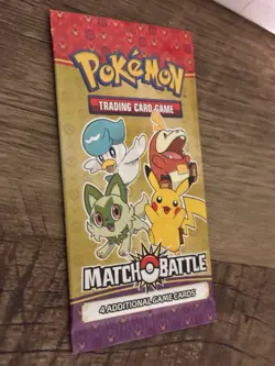 Pokemon TCG Match Battle Pack Sealed Booster 4 Cards Pikachu Trading Card Game - Image 3