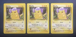 3 Card Lot- Pikachu | Base Set 2 87/130 | Pokemon TCG | Wizards of the Coast - Image 1