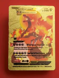 Charizard Pokemon V Evolution HP 586 Gold Foil Excellent Condition - Image 3
