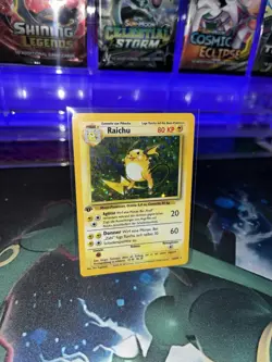 Pokemon TCG Raichu Holo GERMAN | Base Set 1st Edition 14/102 | M/NM+ - Image 1