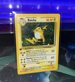 Pokemon TCG Raichu Holo GERMAN | Base Set 1st Edition 14/102 | M/NM+ - Image 2