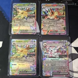 Pokemon TCG Prismatic Evolutions GX Full Art Lot 4x Leafeon Flareon Sylveon - Image 1