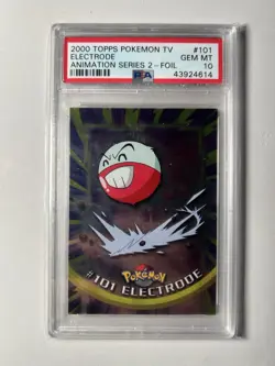2000 TOPPS POKEMON TV ELECTRODE ANIMATION SERIES 2 - FOIL P: #101 GEM MT PSA 10 - Image 1