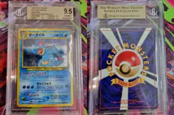 Feraligatr #160 BGS 9.5 Gem Mint Japanese Neo Genesis Gold Silver Pokemon SWIRL - Image 1