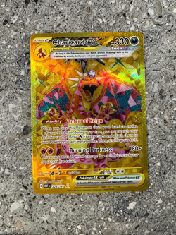 Pokemon TCG Cards Charizard ex 228/197 Obsidian Flames Gold Secret Rare - Image 1