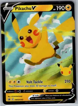 Pikachu V SWSH143 SWSH: Sword & Shield Promo Cards - Pokemon Card - NM - Image 1