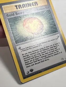 DAMAGED Gold Berry 1st Edition 93/111 Neo Genesis AUTHENTIC Pokemon Card - Image 4