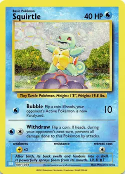 POKEMON Squirtle #001/034 Trading Card Game Classic NM - Image 1