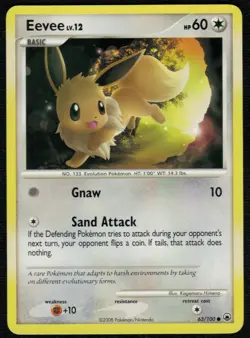 Eevee 63/100 Common LMP Pokemon Card HQ Scan 1 - Image 1