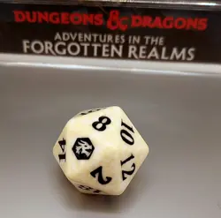 Magic the Gathering Adventures in the Forgotten Realms Spindown D20 - White - Image 1
