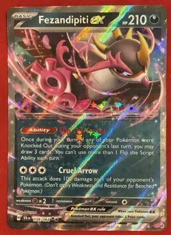 Pokemon TCG Fezandipity ex 038/064 Shrouded Fable Double Rare Holo NM - Image 1