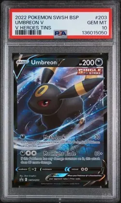 Umbreon V SWSH203 PSA 10 Graded Pokemon Card - Image 1