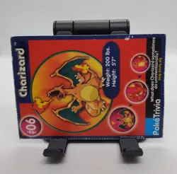 1999 PokeTrivia Pokemon Charizard #06 Non Perforated Burger King Promo Vintage - Image 3