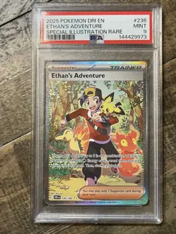 Pokemon TCG Ethan's Adventure 236/182 Sv10: Destined Rivals Holo PSA 9 - Image 1