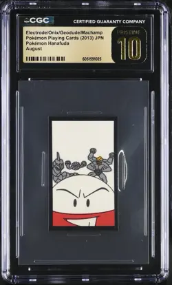 Electrode/Onix/Geodude/Machamp - 2013 Pokemon Hanafuda (Aug) - CGC Pristine 10 - Image 1