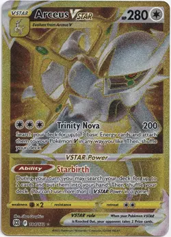 Pokemon Arceus VSTAR Gold Secret Rare Brilliant Stars 184/172 NM English - Image 1