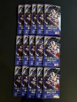 Lot of 15 - One Piece TCG The Azure Sea's Seven Sleeved Booster Packs OP-14 EB04 - Image 1