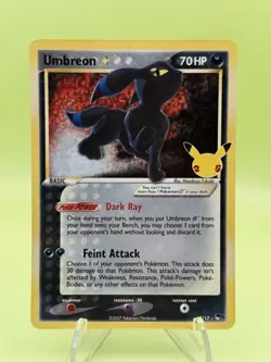 Pokemon Umbreon Star 17/17 Celebrations Classic Collection Holo Stamped Card TCG - Image 1