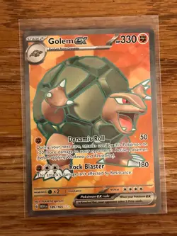 Golem ex 189/165 Scarlet & Violet 151 Full Art Ultra Rare Pokemon TCG Card NM - Image 1