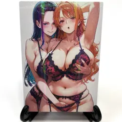One Piece Nico Robin Nami Sexy Hot Anime Waifu Girl Lewd Goddess Story Art Card - Image 2